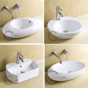 Lavabo Moderno y Sencillo de Color Blanco, Lavamanos para Baño, Lavabo Sobre Encimera - Product Image 5