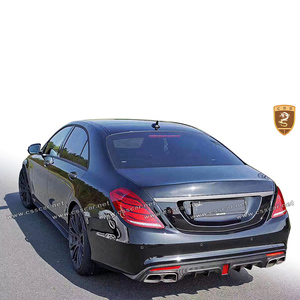 Punte di scarico del diffusore a labbro posteriore in carbonio stile B per auto Mercedes Bens W222 S63 - Product Image 1