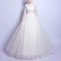 Nuovo abito da sposa elegante in pizzo con scollo a barchetta in pizzo con scollo a barchetta Plus Size