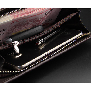 <span class=keywords><strong>Portafoglio</strong></span> Clutch da <span class=keywords><strong>Uomo</strong></span> in Pelle PU con Funzione Impermeabile, Fodera in Poliestere, Chiusura Lunga Aperta per Cellulare - Product Image 4