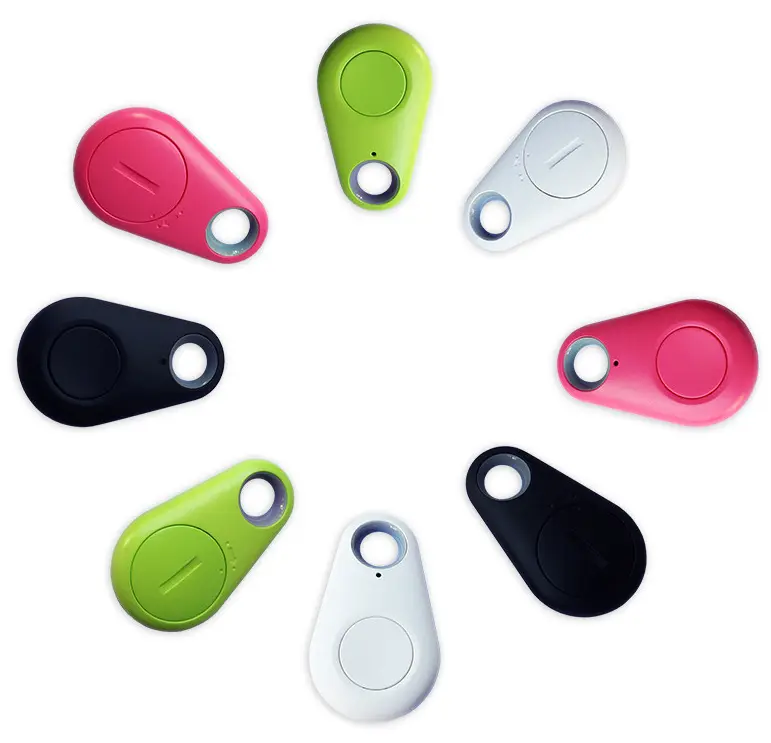 Wholesale smart tracker key chain mobile anti lost itag key finder circle shape personal mini safety alarm keychains