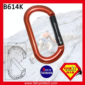 Mosquetón de rescate para montañismo de 23KN con cierre recto - Product Image 3