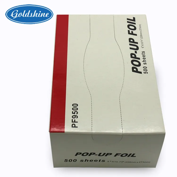 Geprägte farbige Pop-up-Friseur folien beliebte Größe benutzer definierte Box Silber bedruckte Folie