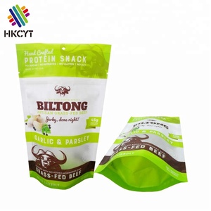 Mylar-Bolsa de comida con cremallera para aperitivos secos, embalaje de Biltong - Product Image 5