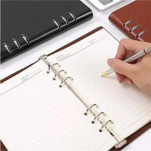 Классический блокнот в твердой обложке из искусственной кожи, дешевый деловой Ежедневник с 6 отверстиями, офисный блокнот, дневник, Ежедневник a5 - Product Image 5