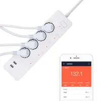 Smart Life APP WIFI Remote Control EU Strip Daya Cerdas dengan USB Mendukung Kontrol Suara dan Statistik Daya