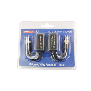 YJS canal de vídeo analógico pasivo <span class=keywords><strong>UTP</strong></span> <span class=keywords><strong>Balun</strong></span> para AHD: 720P/600M 1080P/450M/4MP/5MP: 300M para TVI/CVI/CVBS:720P/550 - Product Image 1