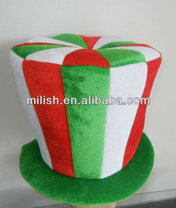 Chapeau drapeau italien pour le fun du carnaval, chapeau pour supporters de football, chapeau haut-de-forme en velours personnalisé W683-<span class=keywords><strong>2</strong></span> - Product Image 4