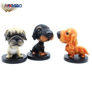 Fatti a mano infanzia commercio all'ingrosso di <span class=keywords><strong>memoria</strong></span> animale sveglio statuette in resina cani per Auto decorazione di testa bobble - Product Image 6