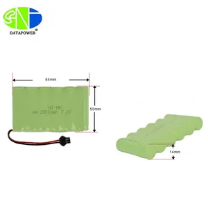 7.2V 1800mAh nimh battery pack composed of 6S 1.2V  aa rechargeable cells for remote control toys rc car