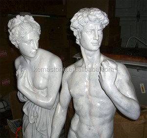 <strong>Marble</strong> Nude Man and Woman <strong>Statue</strong> - Product Image 1