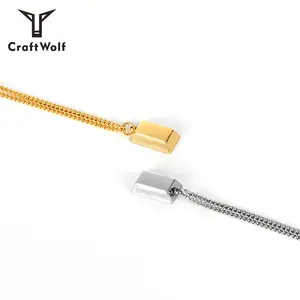 Craft Wolf Rose Gold/Gold/Silver Titanium Steel Jewelry SUP Little Brick Necklace For Women And Men