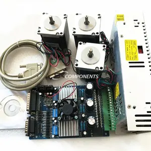 3 Eixos Nema 23 Stepper Motor 255oz-in & Driver Board TB6560 3.5A + 220V Fonte de Alimentação 350W + KIT CNC ROUTER