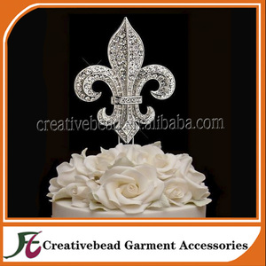Argent Métal Cristal Diamante Strass Gâteau Ramasse Mariage Couronne Gâteau Topper - Product Image 6
