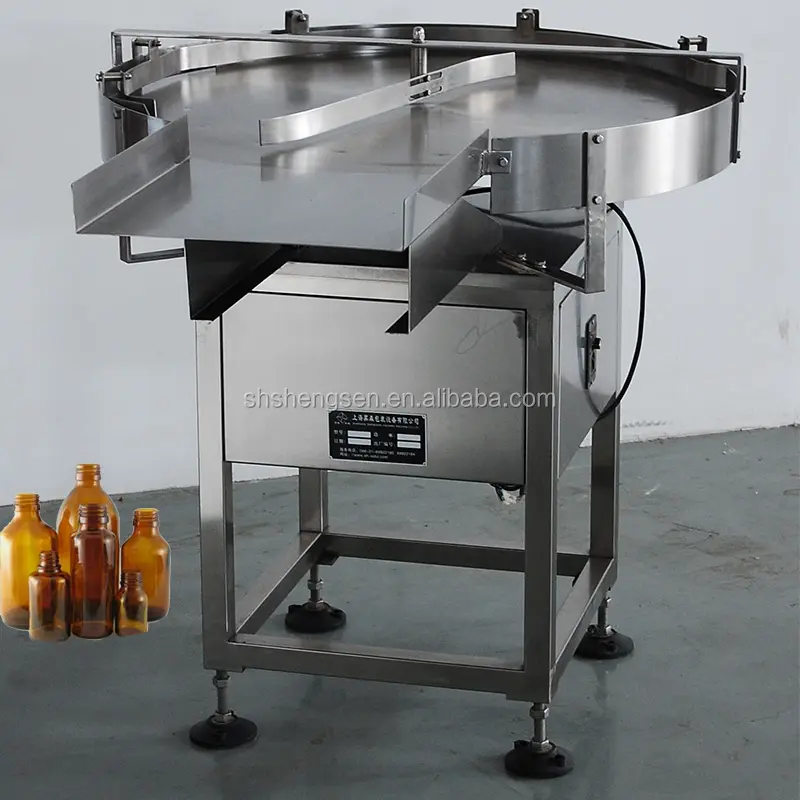 Round Bottle Unscrambler Machine Of Turntable Feeding Table