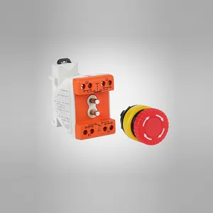 विस्फोट के सबूत आपातकालीन बंद रोटेशन-लाल रंग के साथ रिहा बटन लेबल