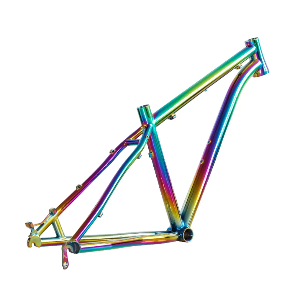 Titanyum bisiklet, renkli 27er titanyum dağ bisikleti çerçeve