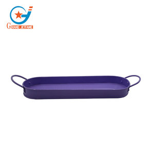Vente directe 0.2 gallons ovale Pot de <span class=keywords><strong>fleur</strong></span> <span class=keywords><strong>Rectangle</strong></span> décoratif personnalisé Pot de <span class=keywords><strong>fleur</strong></span> en métal plateau avec poignées pour la décoration intérieure - Product Image 3