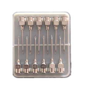 Terbaik Jual Produk Dapat Digunakan Kembali Logam Hub Jarum <span class=keywords><strong>Stainless</strong></span> <span class=keywords><strong>Steel</strong></span> Hewan Jarum <span class=keywords><strong>Luer</strong></span> Kunci Jarum untuk Hewan - Product Image 1