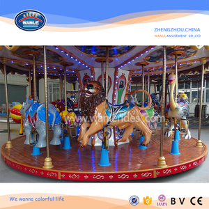Wanle patio al aire libre Animal feliz ir paseo para niños Mini carrusel para venta - Product Image 4