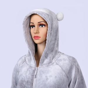 Mono de Franela Supersuave para <span class=keywords><strong>Mujer</strong></span>, Diseño de Oso <span class=keywords><strong>Polar</strong></span>, Bordado, Kigurumi de Animal para Adultos con <span class=keywords><strong>Cremallera</strong></span>, Venta al Por Mayor - Product Image 3
