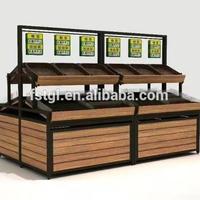 Gondole pour fruits et légumes, étagère d'exposition, table de promotion pour fruits et légumes, présentoir pour supermarché, 150 kg, vente chaude en usine