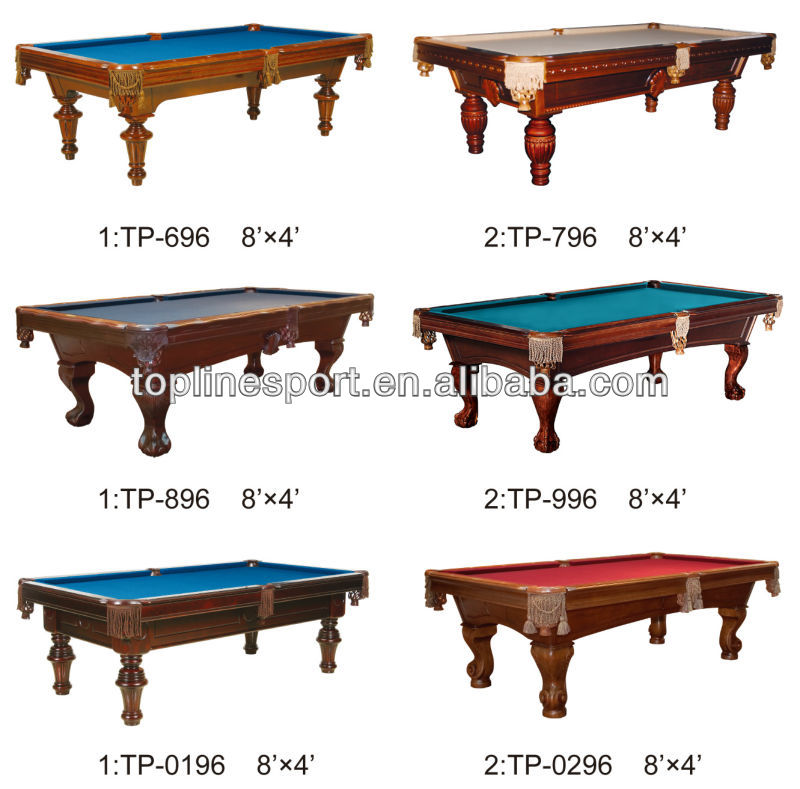 8ft High end из цельного дерева на бильярдные столы с покрытием из шиферного TP-696