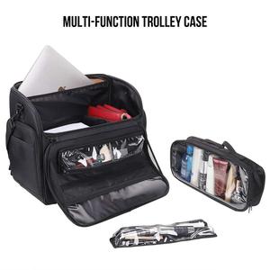 Trolley <strong>Makeup</strong> <strong>Case</strong> Travel Cosmetic Luggage Suitcase Rolling Beauty Box Soft-Sided Carry <strong>on</strong> Organizer Bag <strong>on</strong> <strong>Wheel</strong> with - Product Image 4