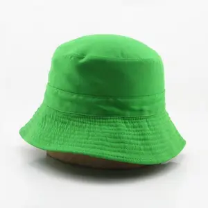 Customized logo cheap promotion party green man woman bucket hat