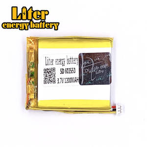 Connector 1,25-<span class=keywords><strong>3</strong></span> p <span class=keywords><strong>3</strong></span>,7 V 603550 1200 mAh rechargeable LiPo battery solar Li ion polymer lithium battery with PCM - Product Image 2