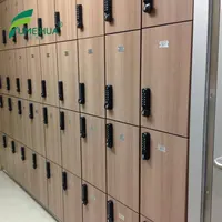 Mould Proof Wood Grain Hpl Gym Key Locker Cabinet