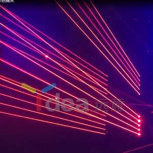 New design nightclub disco moving head laser light 8 head DMX512 red laser bar