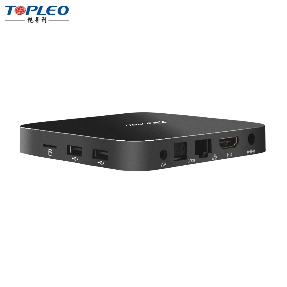 Surtidor de China android hd media player smart box tv TX3 pro 4 K 1G 8G iptv libre KODI descargar smart BOX