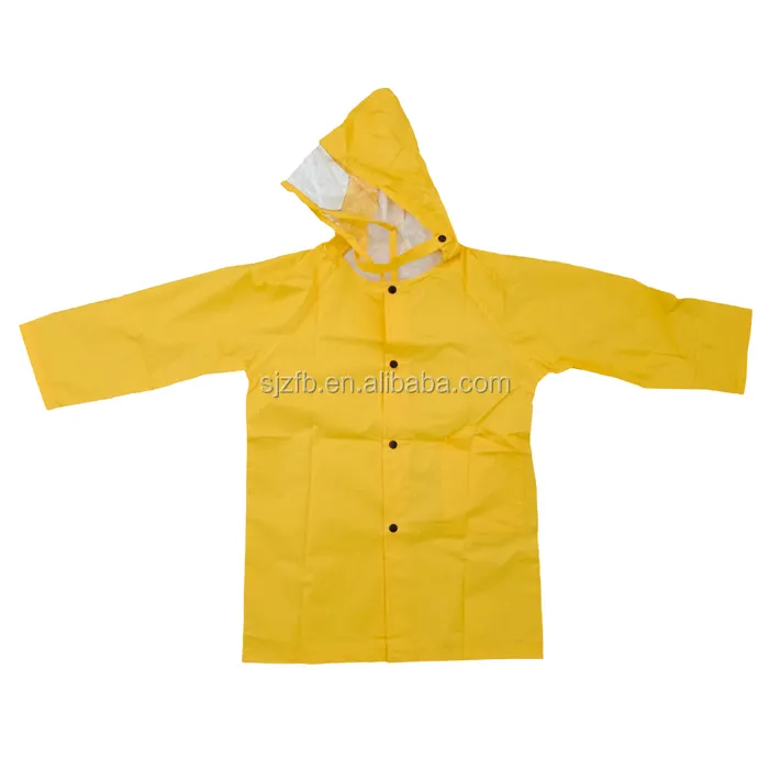 पॉलिएस्टर लेपित पु जैकेट raincoats निविड़ अंधकार मौसम बारिश कोट बच्चों के लिए