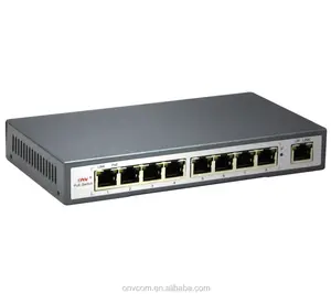 8 Port 1000M 52V 120W PoE Switch untuk Kamera CCTV Outdoor