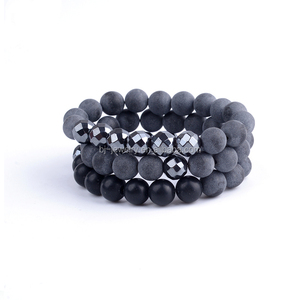 Hommes Perlé <span class=keywords><strong>Chakra</strong></span> Pierres De Lave Pierre Perlée Hommes Bracelet Bijoux - Product Image 1