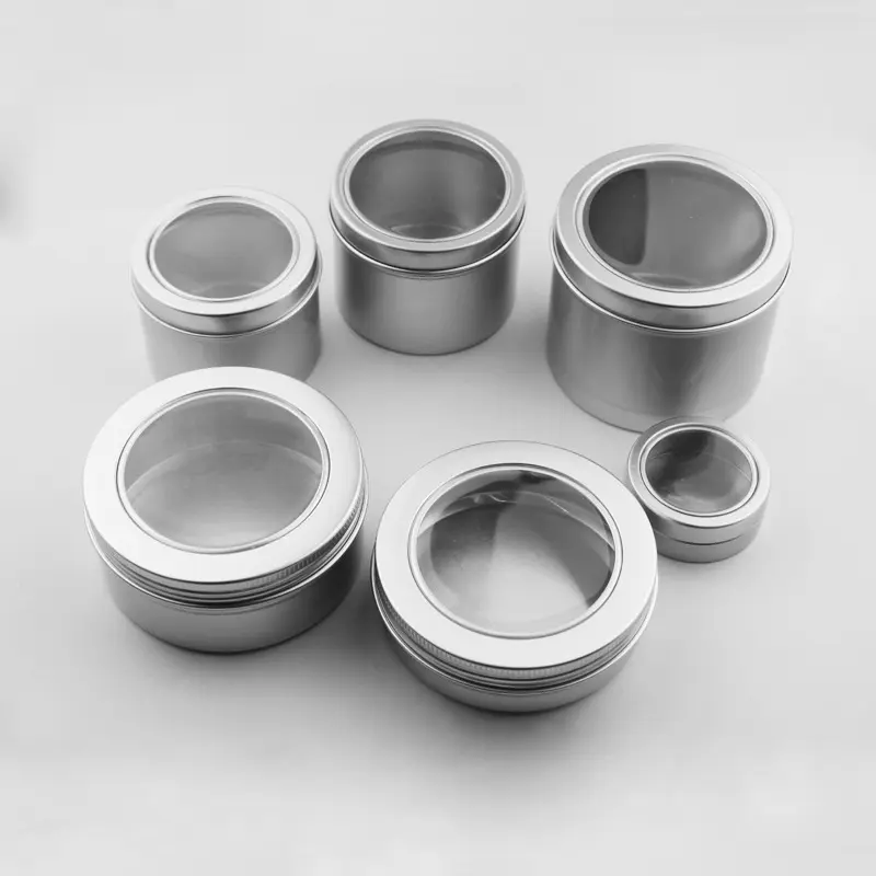 Top kwaliteit zilver aluminium jar/zwart aluminium doos/gouden metalen tin 5g 30g 50g 60g