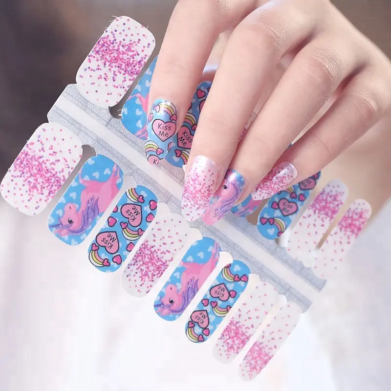 Fashionable Customized cute animal children nail stickers