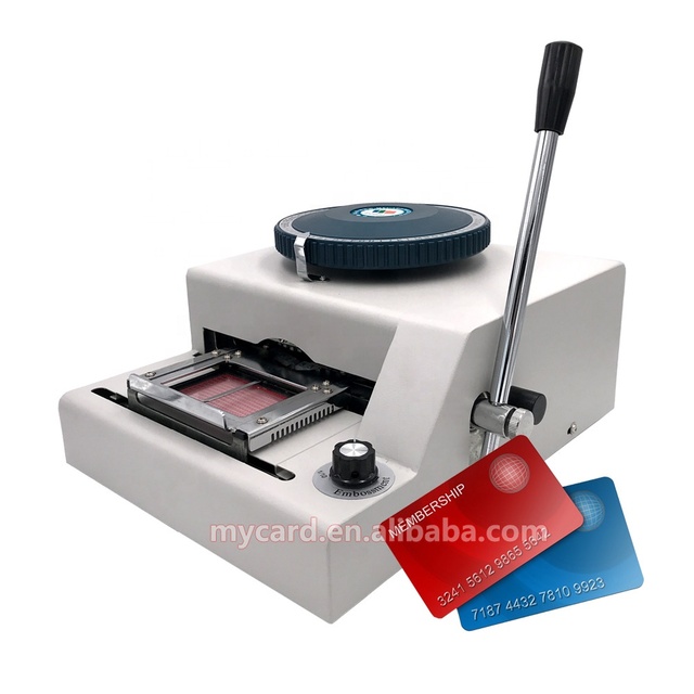 Guangzhou Manual Embosser Plastic PVC ID Cards Code Embossing Printing Machines with 68 70 Characters