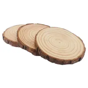 Posavasos rústico de madera natural