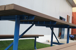 Arlau-mesa de picnic de madera con Banco, para exteriores - Product Image 5