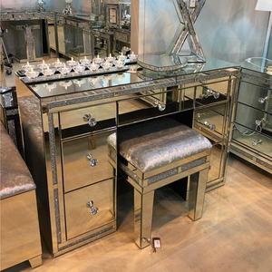 2019 High Quality 7 Big Drawers Diamonds <strong>Mirrored</strong> <strong>Dressing</strong> <strong>Table</strong> <strong>Set</strong> - Product Image 5