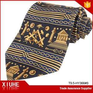 Corbata masónica para hombre de seda personalizada al por mayor, corbata tejida de seda de marca personalizada - Product Image 3