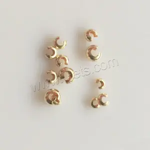 gold filled crimp cover Bead 14K gold filled different size for choice 1028253