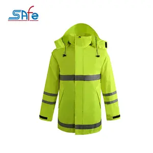 Work use high visibility motorcycle reflective safety jacket waistcoat for winter