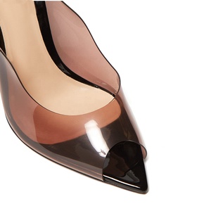 Escarpins transparents à talons aiguilles pour femmes, chaussures ouvertes en PVC, souliers Sexy de grande taille pour dames, collection 2018 - Product Image 4