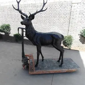 좋은 청동 예술 주조 고품질 금속 공예 청동 실물 크기 청동 사슴 동상 판매