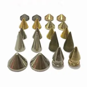 Màu Sắc Khác Nhau Hình Dạng Hình Nón Hợp Kim Kẽm Brass Rivet Cho Giày Trang Trí