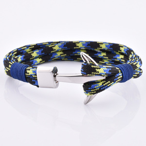 Braccialetto di <span class=keywords><strong>cuoio</strong></span> dell'ancora di fascino all'ingrosso dei monili degli uomini dei braccialetti d'<span class=keywords><strong>argento</strong></span> dell'annata - Product Image 3