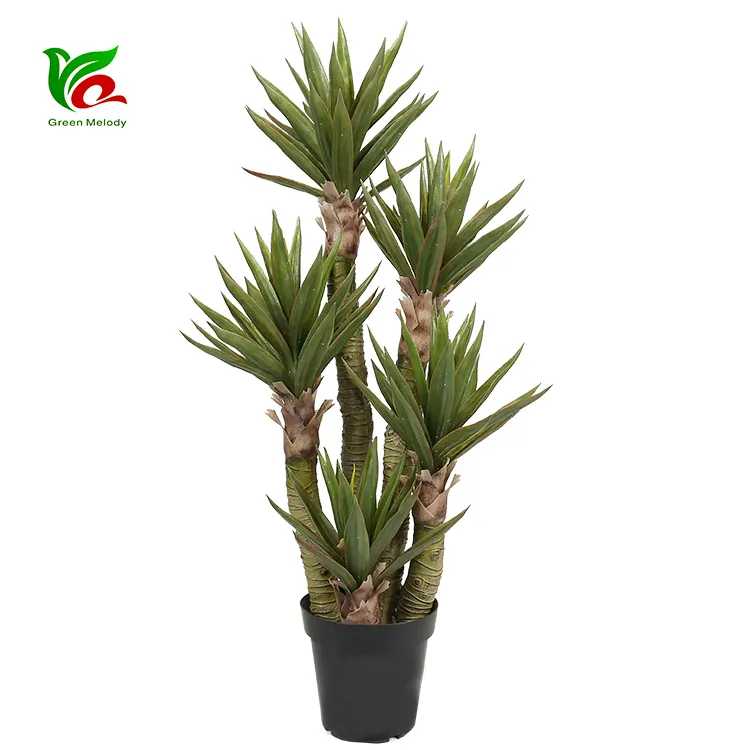 Plantes de la jungle artificielles vertes, arbre synthétique professionnel, faux aloe